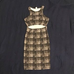 J USA cutout bodycon midi dress